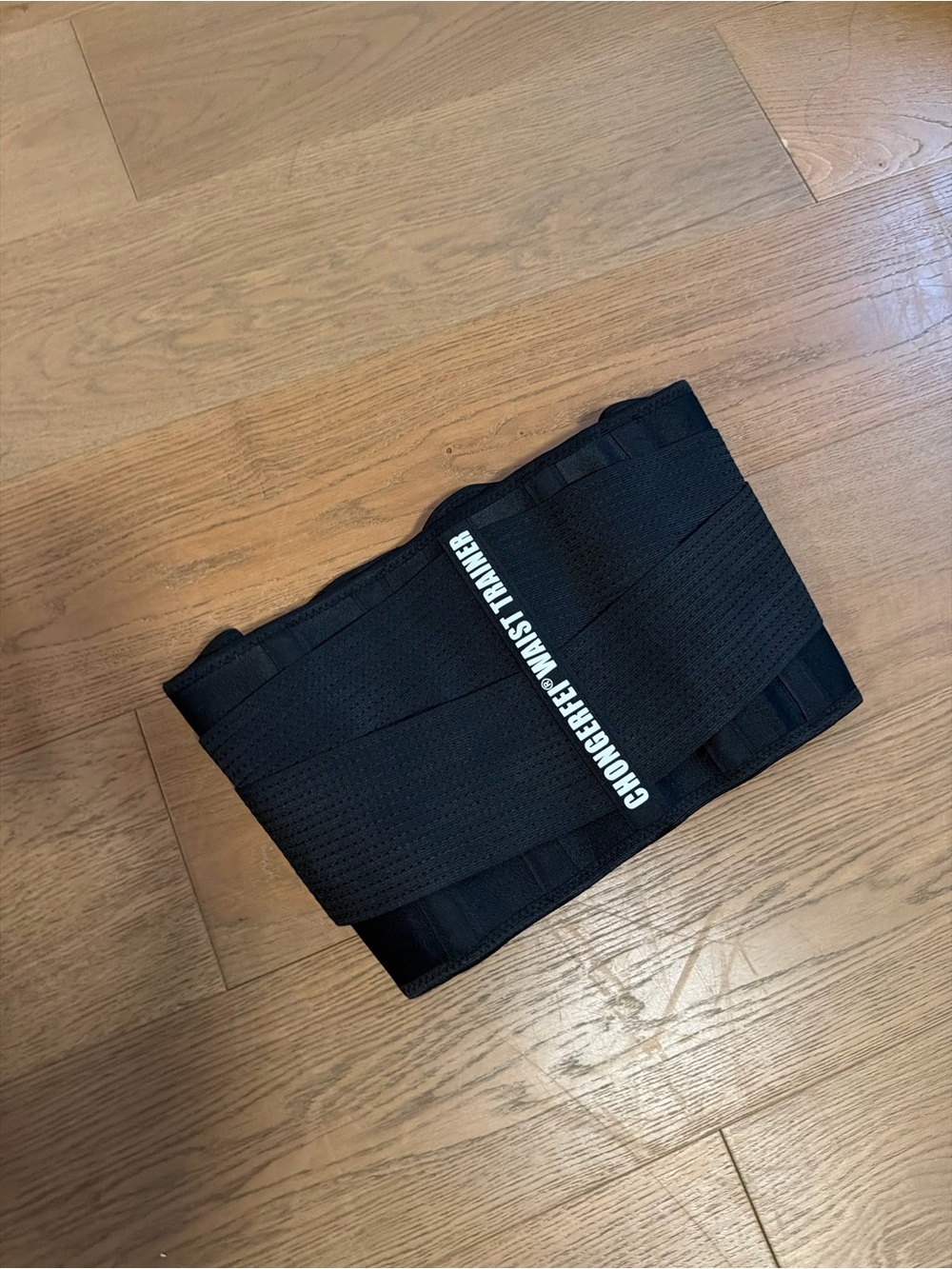 Adjustable Black Waist Trainer with White Logo